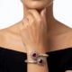 Handmade Silver Jewelry Ruby Oxidised Kada